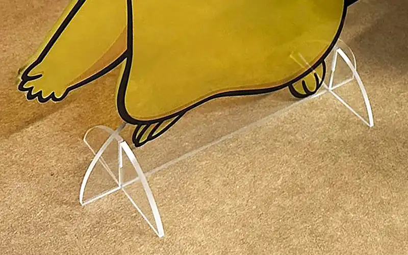 acryl aufsteller kreuzfuesse transparent plattendruck