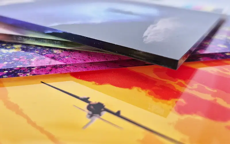 acrylglas plexiglas material staerken plattendruck