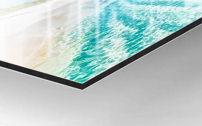 aluverbundplatte dibond druck uv lack material plattendruck