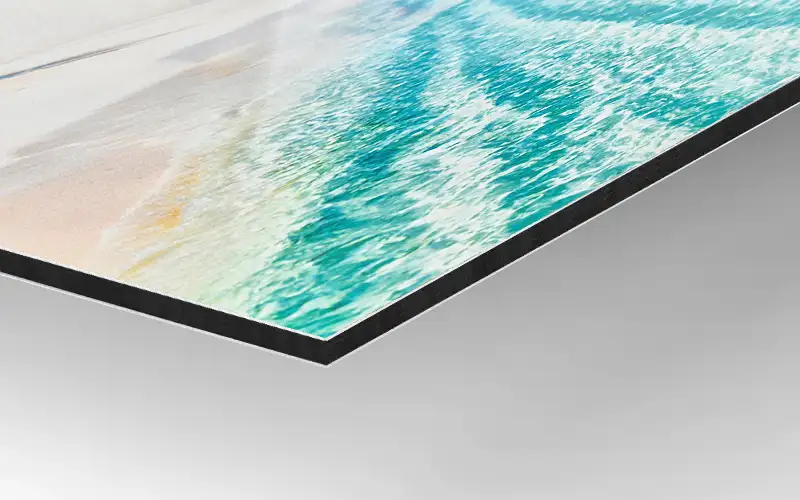 aluverbundplatte dibond druck uv lack matt material plattendruck