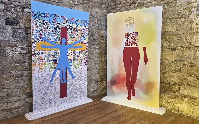 aufsteller leichtschaumplatten standfuss ausstellung uv plattendruck