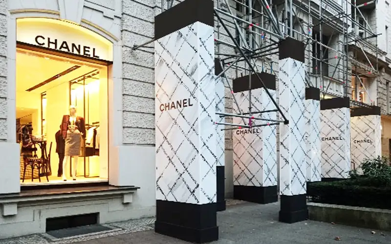 baustelle geruestverkleidung osb dibondplatten plattendruck