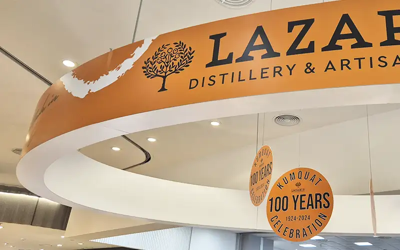 deckenschild rund textildruck plattendruck retail pos