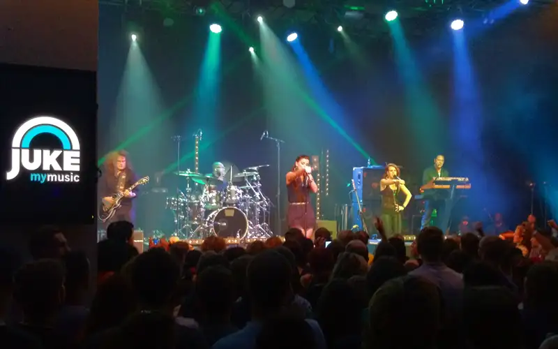 aufsteller plattendruck event messe produktion