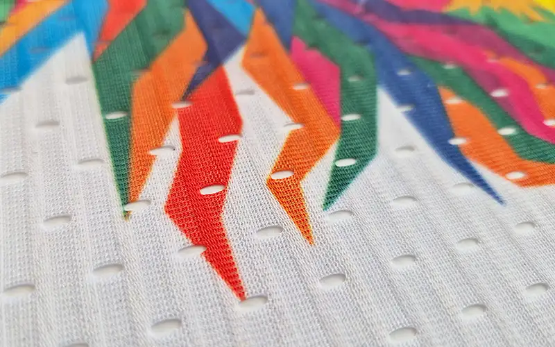 XXX fahnenstoff lochfilet 110g material stoffdruck