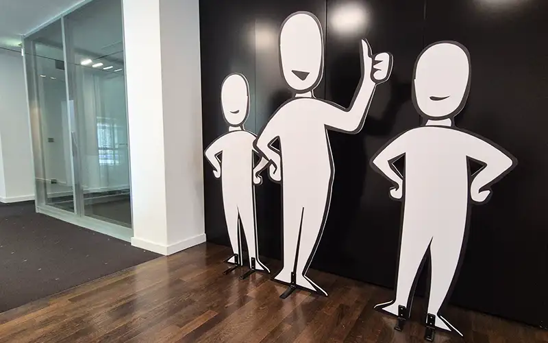 figurenaufsteller leichtschaumplatte plattendruck