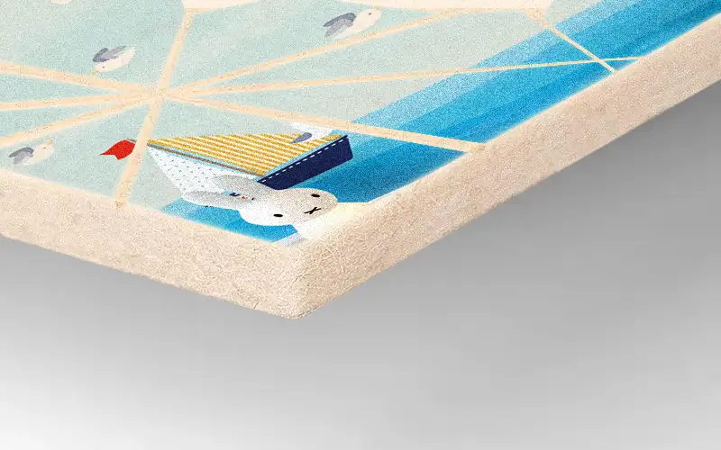 filzplatte direktdruck weiterverarbeitung fase keilschnitt bohrungen plattendruck