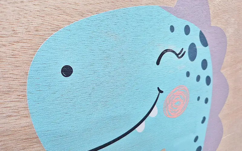 holzdruck weiss partiell unterdruckt plattendruck