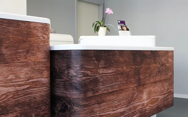 holzfolie optik folierung digitaldruck foliendruck interior