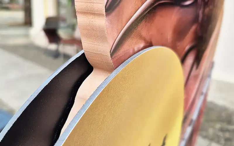 materialmix sandwich leichtschaum dibond freiform kontur plattendruck