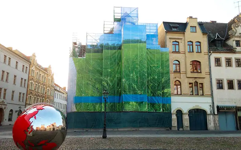 frontlit-banner-geoest-bannerdruck meshbanner fassadenbanner gebaudeverkleidung fassadenverkleidung Geruest