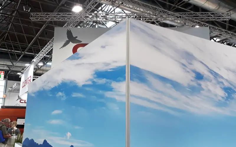 aufsteller plattendruck messewand eventwand textilspannrahmen textildruck bannerdruck