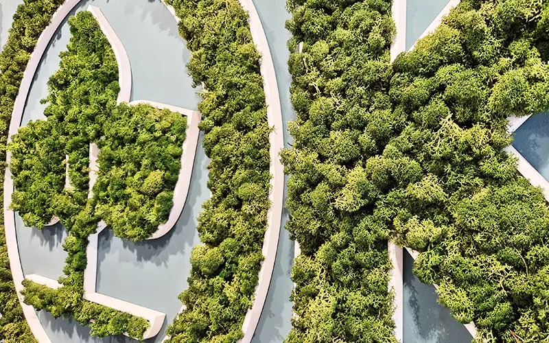 moosbuchstaben green profilbuchstaben