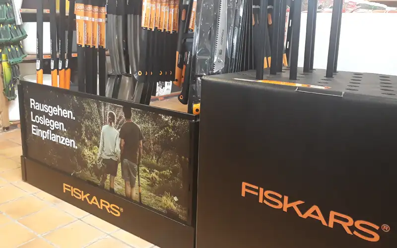 point of sale displayschilder plattendruck referenz