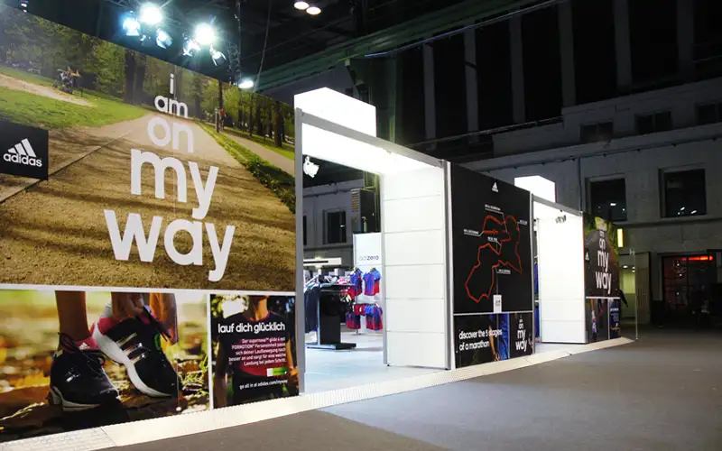 pos messestand outdoor hartschaumplatten plattendruck referenz