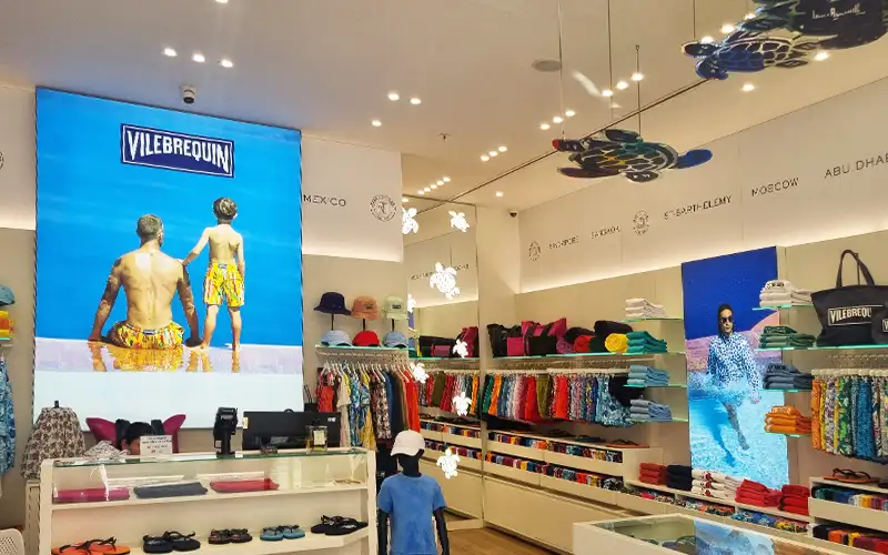 pos retail frameless spannrahmen backlit durchlicht textildruck