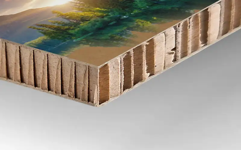 aluverbundplatte dibond material plattendruck reboard re board braun brown 16 mm partiell weissdruck material plattendruck