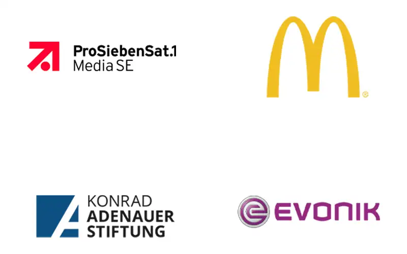 referenzen prosieben sat1 mcdonalds konrad adenauer stiftung evonik