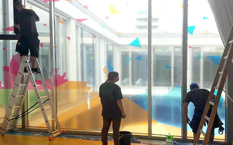 transparente folie folienmontage montage foliendrucke