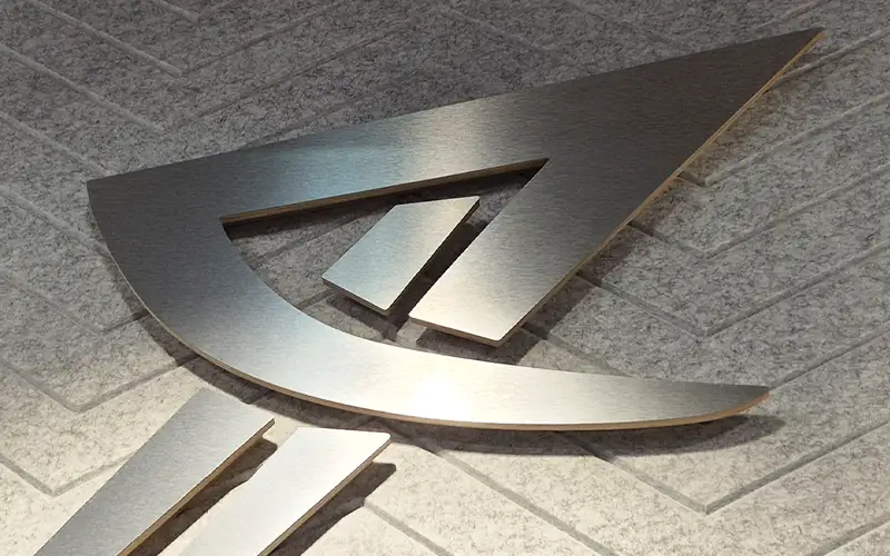 materialien-profilbuchstaben wand logo alu dibond butlerfinish abstand profilbuchstaben