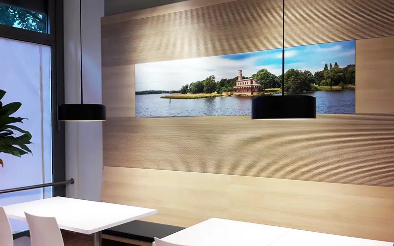 wandbild fine art dibond plattendruck interior