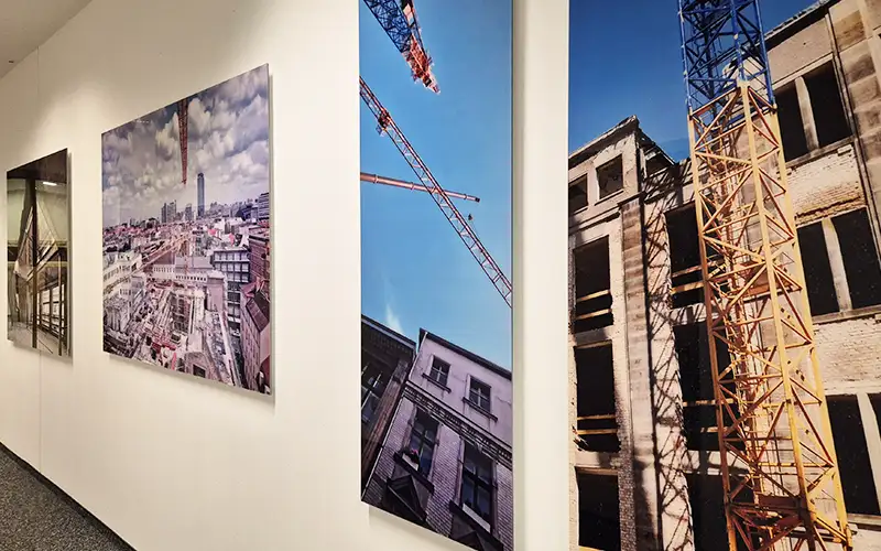 wandbilder buero acryl dibond verbund plattendruck interior