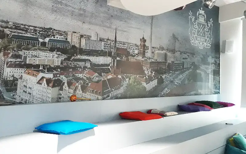 wandtapete individuell bedruckt foliendruck interior